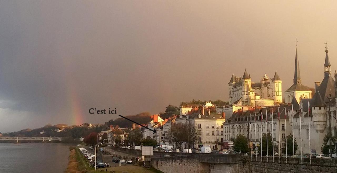 Apartamento T2 vue sur Loire local vélo Saumur Exterior foto